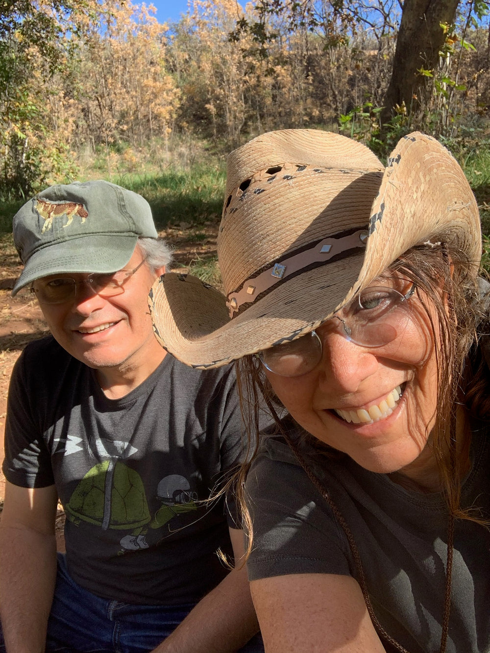Ofer and Helene together outdoors